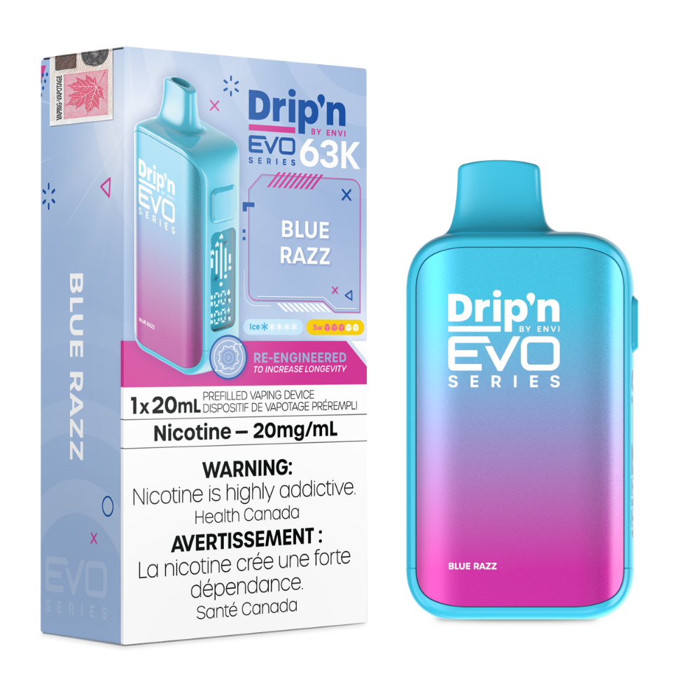 Drip'n by Envi Evo Series 63k Disposable Vape - Blue Razz