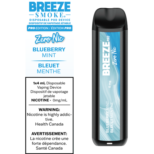 Breeze Pro Nicotine Free - Blueberry Mint