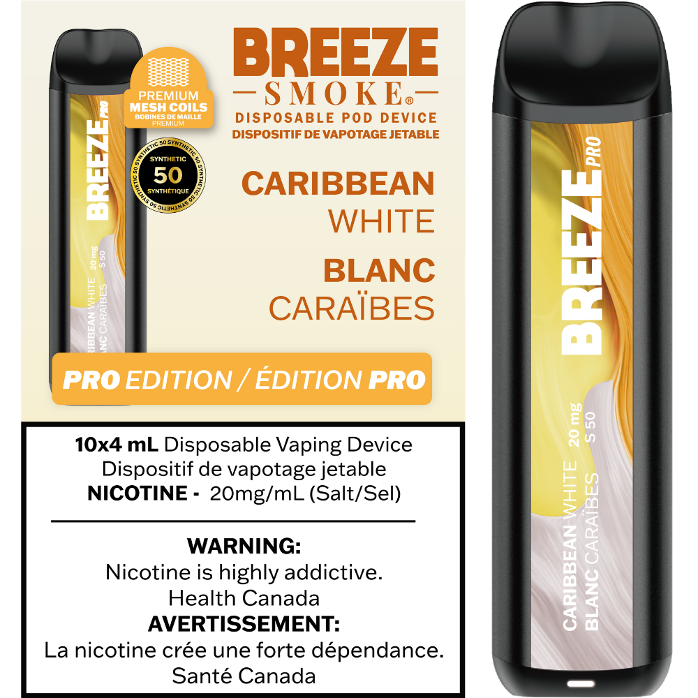 Breeze Pro S50 - Caribbean White Puff Vapes Online Breeze Pro S50 - Caribbean White Puff Vapes Online