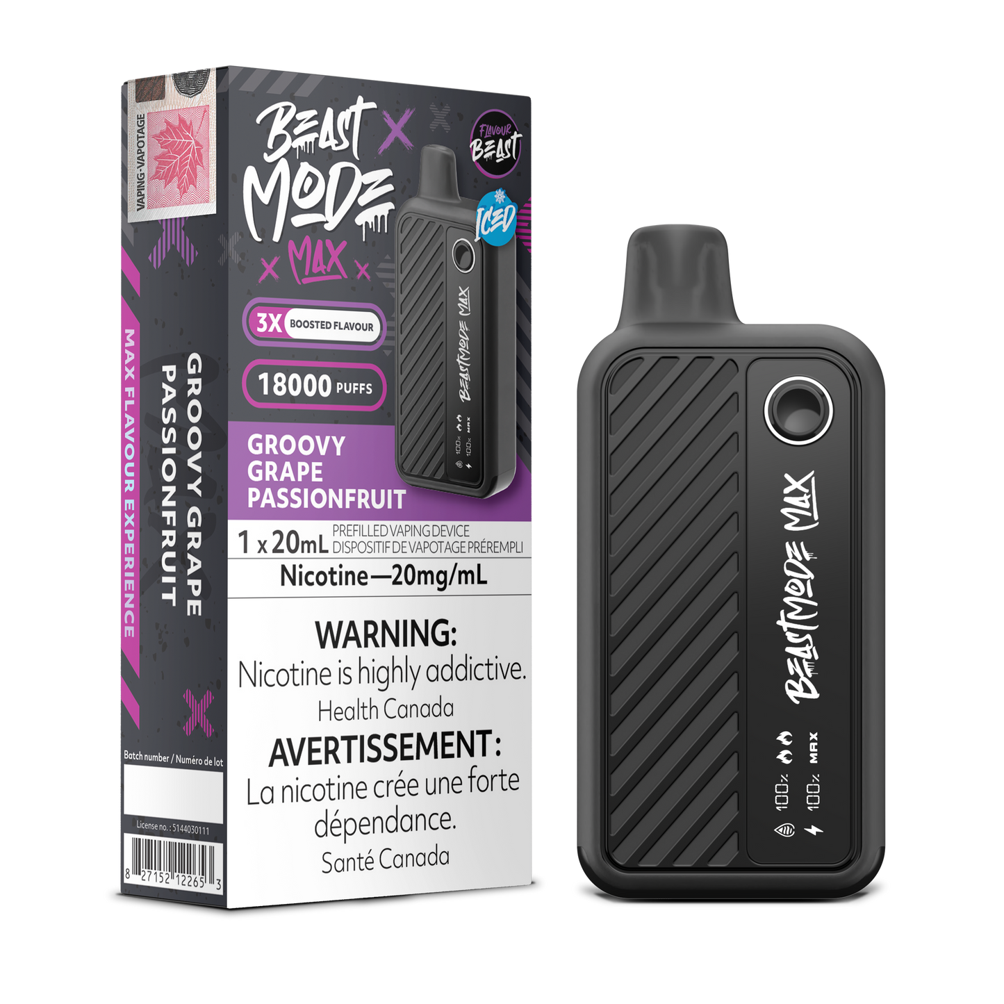 Flavour Beast Beast Mode Max - Groovy Grape Passionfruit