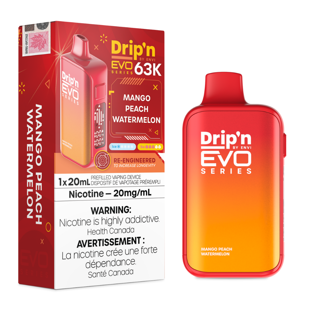 Drip'n by Envi Evo Series 63k Disposable Vape - Mango Peach Watermelon