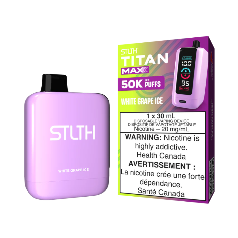 STLTH Titan Max Disposable Vape - White Grape Ice