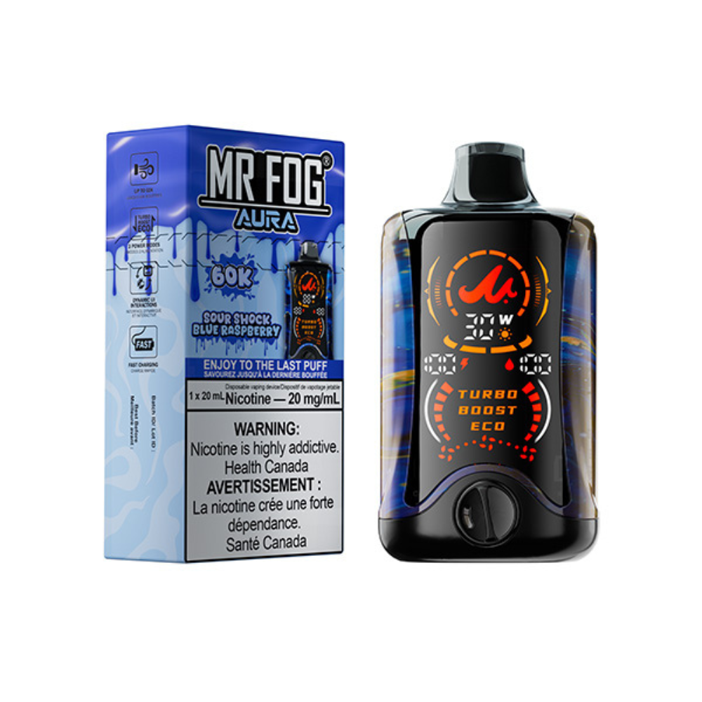 Mr Fog Aura 60K Disposable Vape - Sour Shock Blue Raspberry