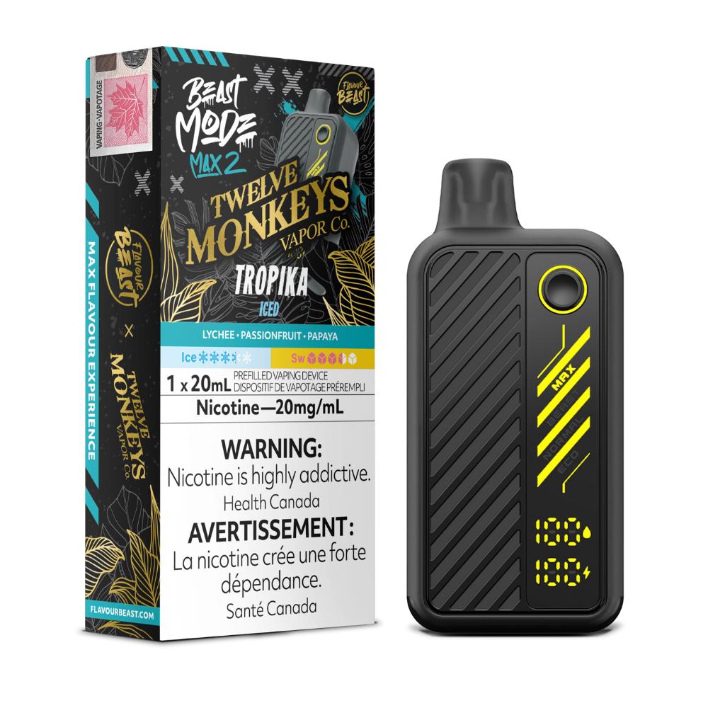 Flavour Beast Mode Max 2 X Twelve Monkeys Disposable Vape - Tropika Iced