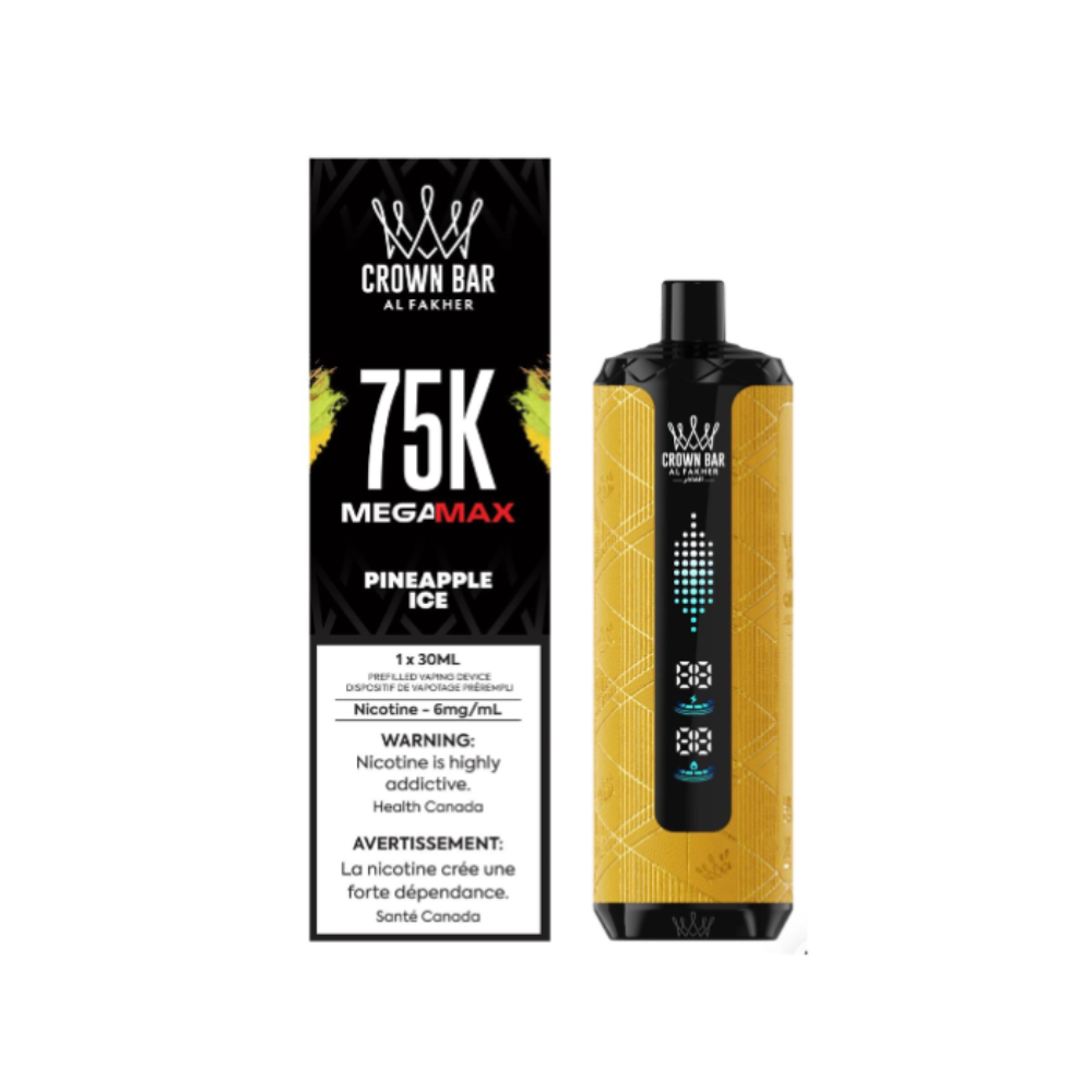 Al Fakher Crown Bar Mega Max 75k Disposable Vape - Pineaaple Ice