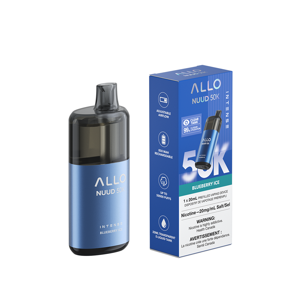 Allo Intense Nuud 50K Disposable Vape - Blueberry Ice (20mL)