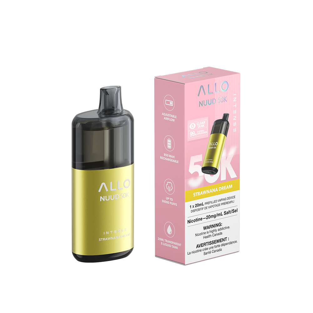Allo Intense Nuud 50K Disposable Vape - Strawnana Dream (20mL)