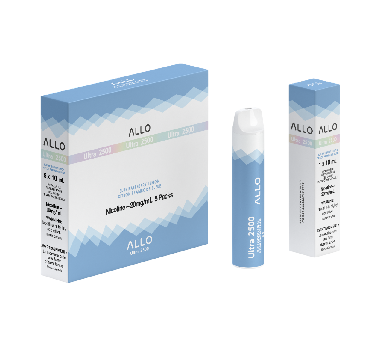 ALLO Ultra 2500 Blue Raspberry Lemon 8mL 2500 Puffs 20 mg