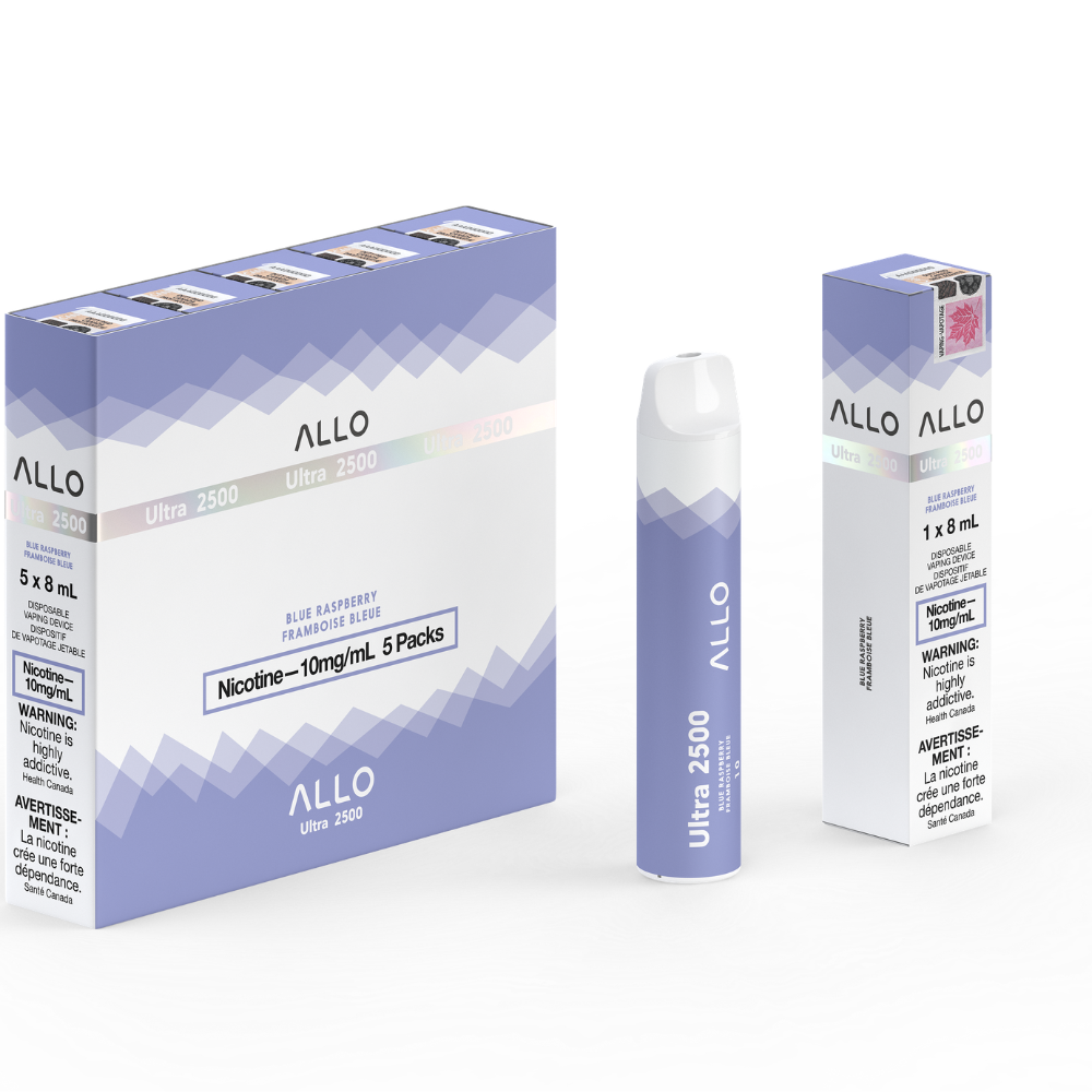 Allo Ultra 2500 Disposable Vape: Blue Raspberry (8mL)