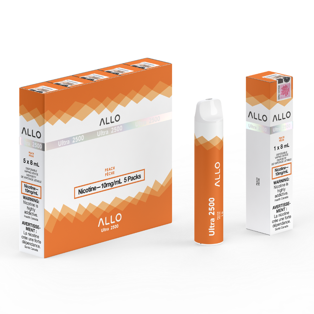 Allo Ultra 2500 Disposable Vape: Peach (8mL)