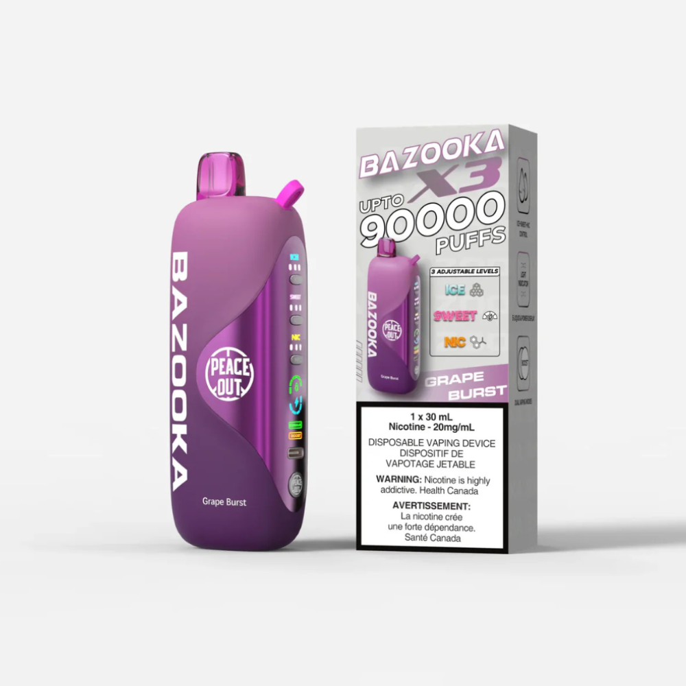 Bazooka X3 Disposable Vape - 90k Puffs - 20mg - 30mL