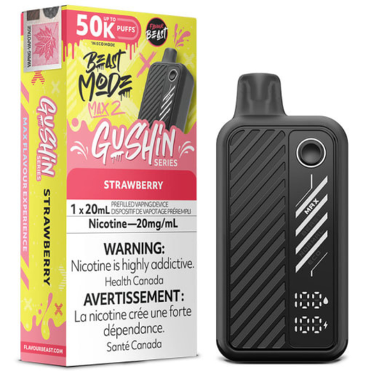 Flavour Beast Beast Mode Max 2 Disposable Vape - Gushin  Strawberry