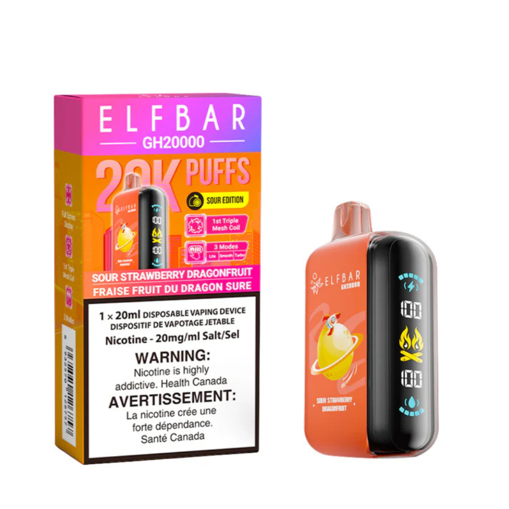 Elf Bar GH20000 - Sour Strawberry Dragonfruit Puff Vapes Online Elf Bar GH20000 - Sour Strawberry Dragonfruit Puff Vapes Online