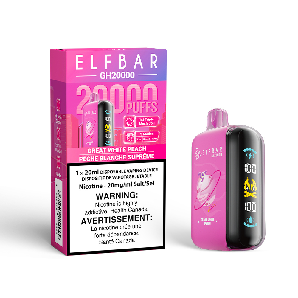 Elf Bar GH20000 Disposable Vape - Great White Peach (20mL)