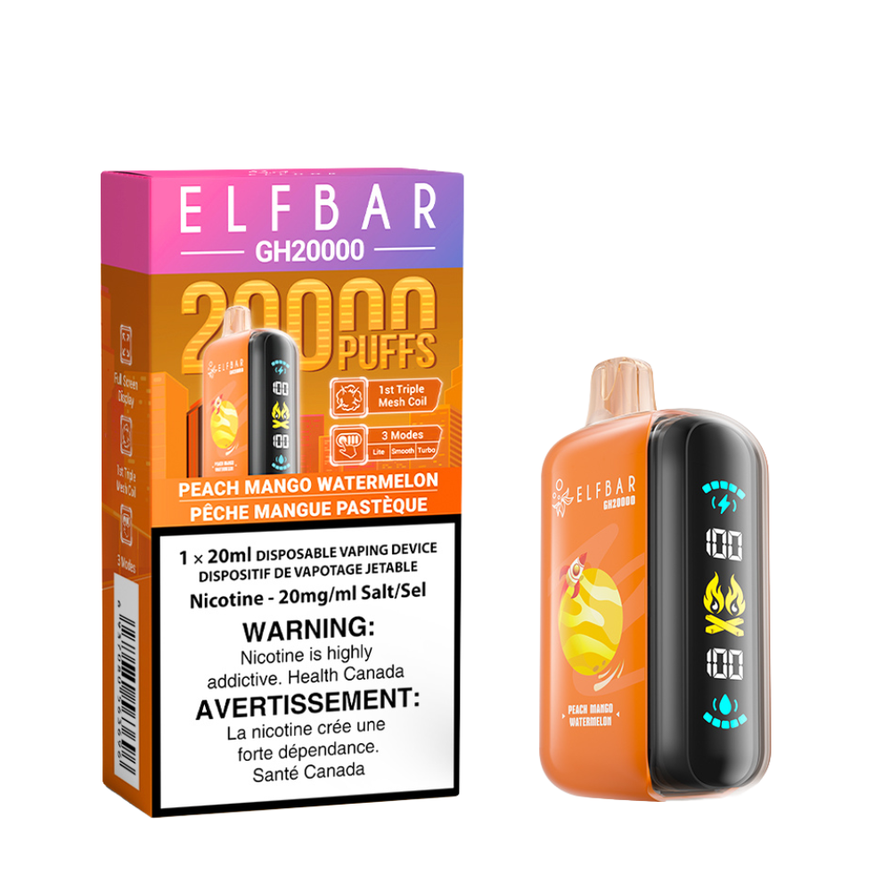 Elf Bar GH20000 - Peach Mango Watermelon Puff Vapes Online Elf Bar GH20000 - Peach Mango Watermelon Puff Vapes Online