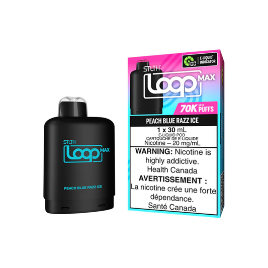 STLTH 70k Loop Max Pre-filled Vape Pod - Peach Blue Razz Ice