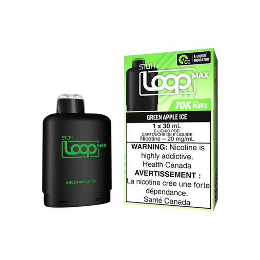 STLTH 70k Loop Max Pre-filled Vape Pod - Green Apple Ice