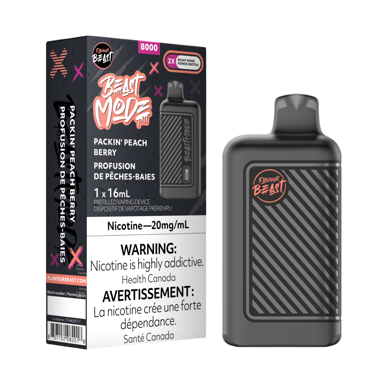 Flavour Beast Beast Mode - Packin' Peach Berry