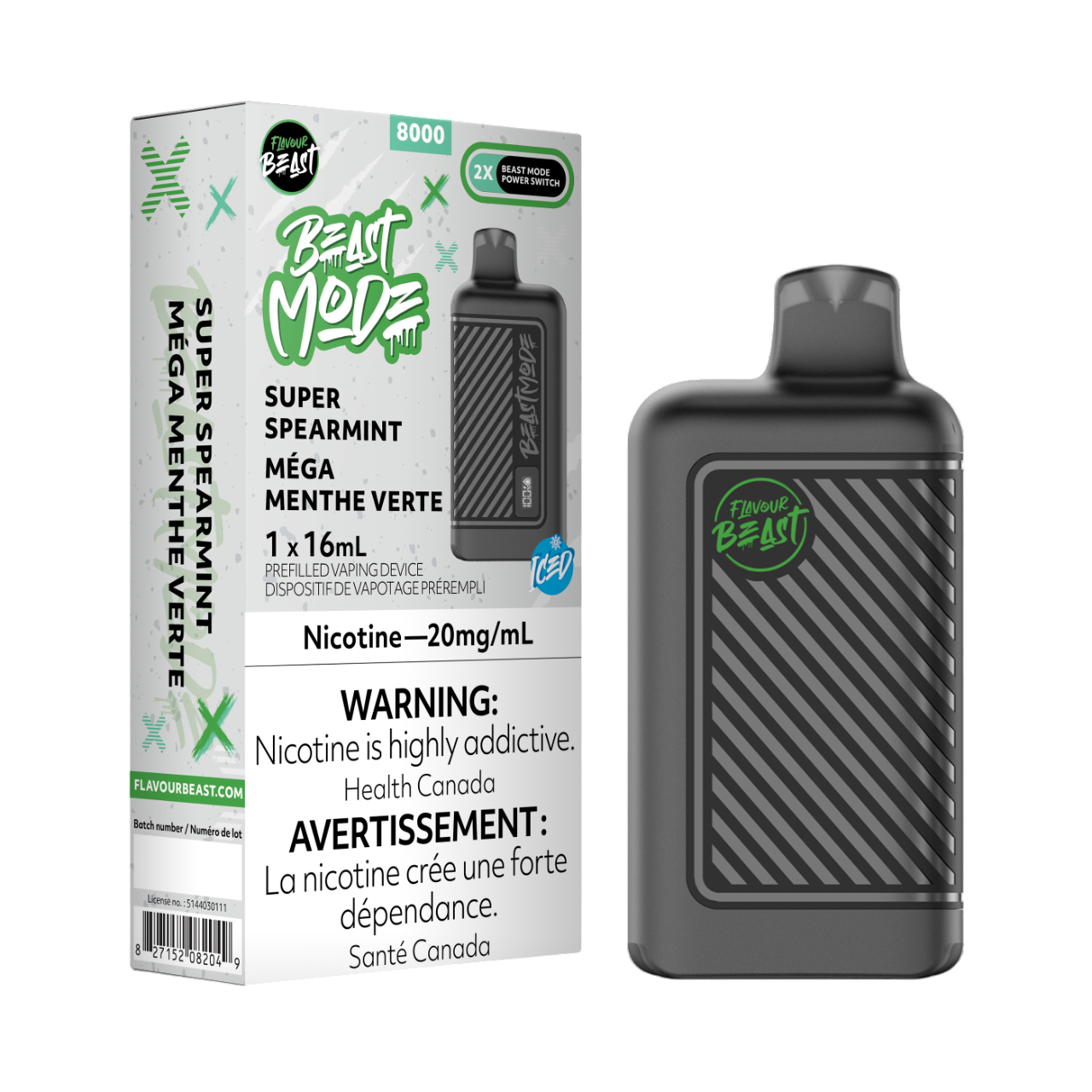 Flavour Beast Beast Mode - Super Spearmint Iced