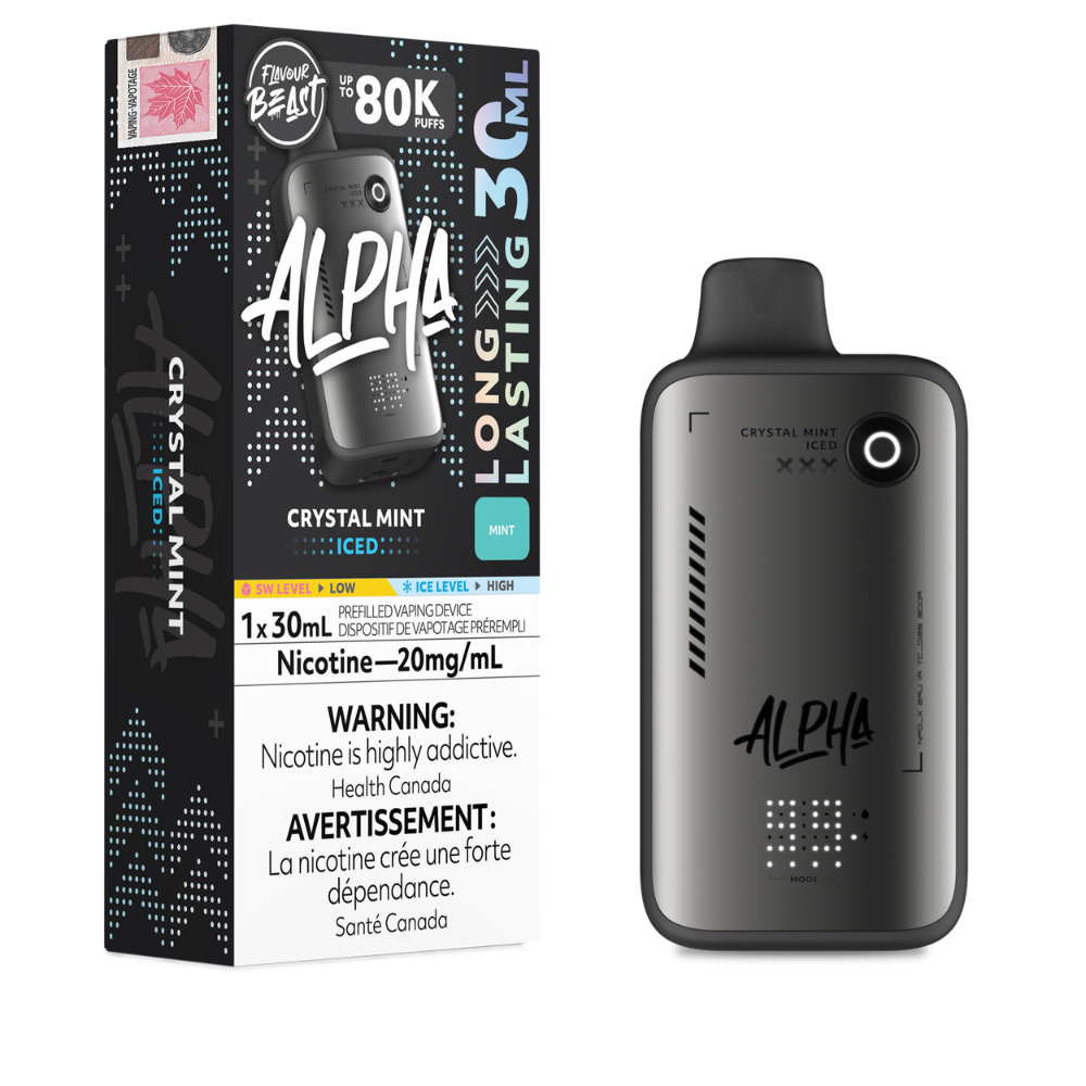 Flavour Beast Alpha Disposable - Crystal Mint - 80K Puffs - 20mg - 30mL