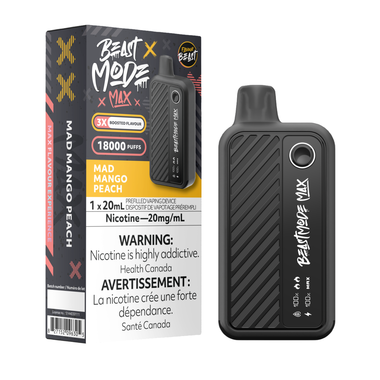 Flavour Beast Beast Mode Max - Mad Mango Peach