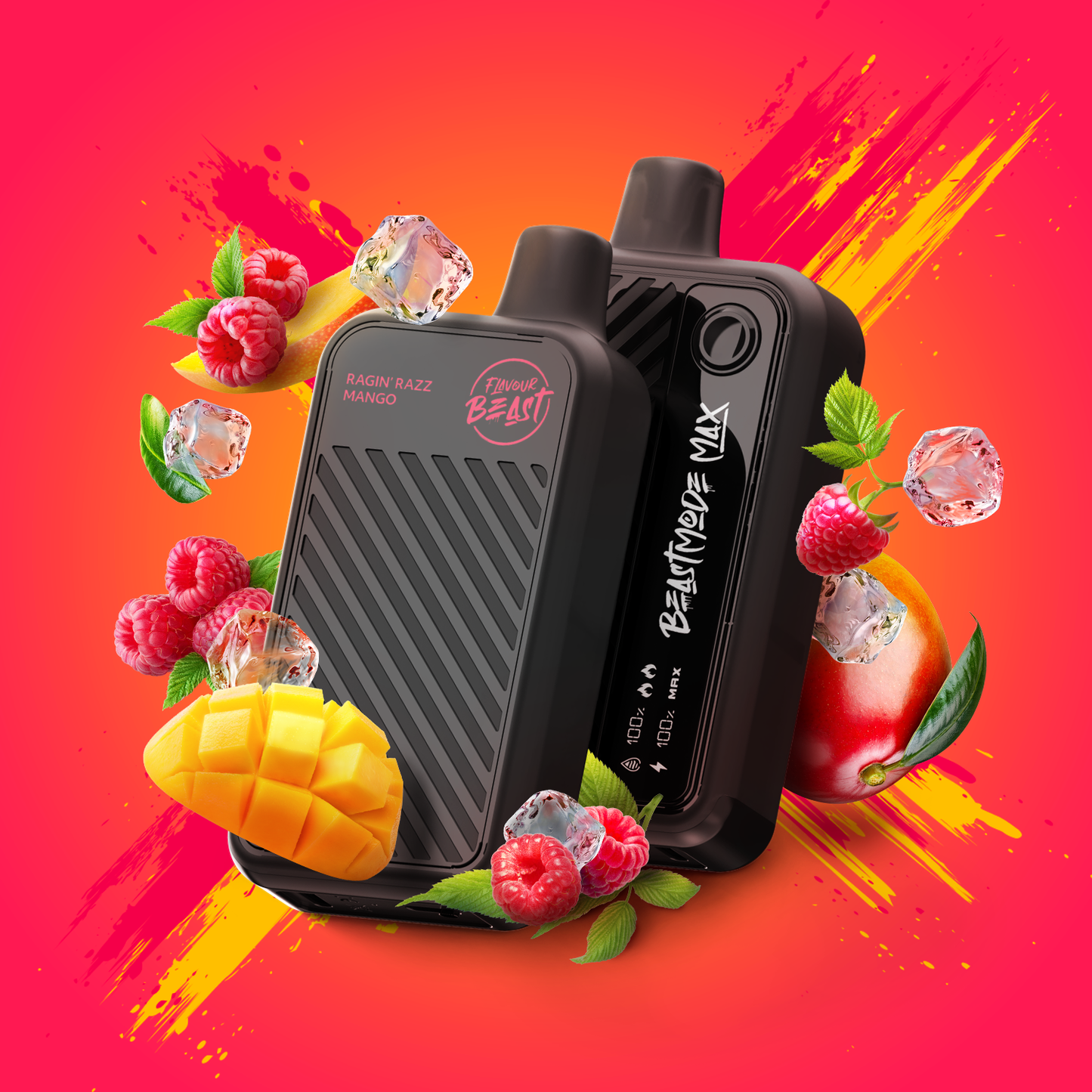 Flavour Beast Beast Mode Max - Ragin' Razz Mango Iced