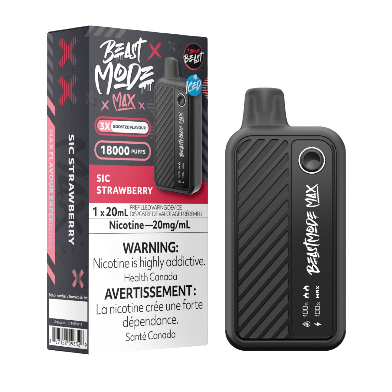 Flavour Beast Beast Mode Max - Sic Strawberry Iced