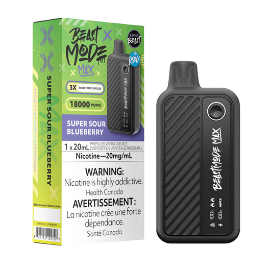 Flavour Beast Beast Mode Max - Super Sour Blueberry Iced