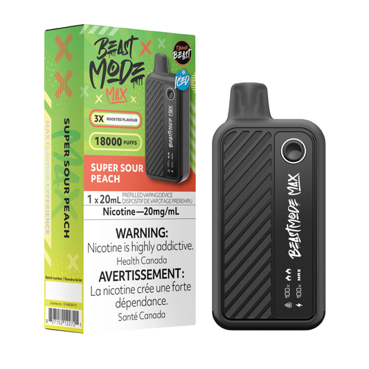 Flavour Beast Beast Mode Max - Super Sour Peach Iced