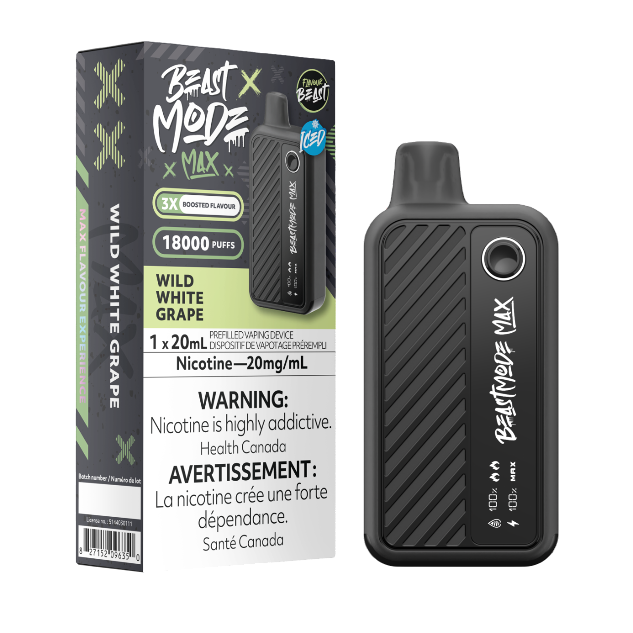 Flavour Beast Beast Mode Max - Wild White Grape Iced