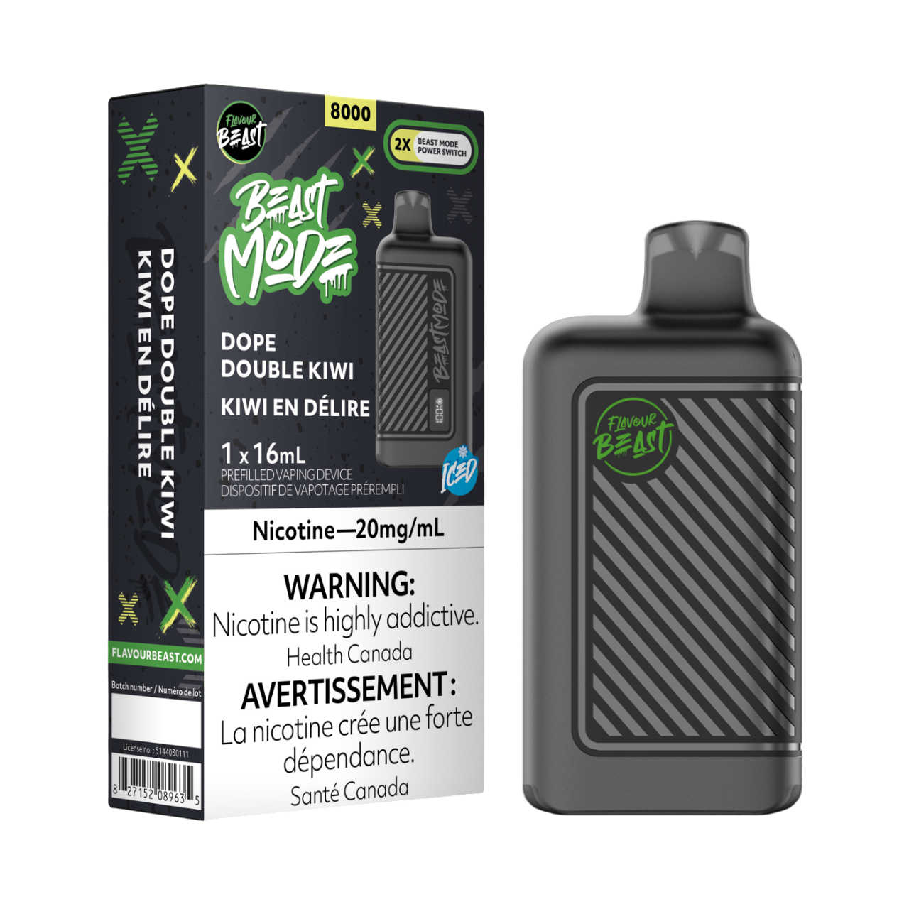 Flavour Beast Beast Mode - Dope Double Kiwi Iced