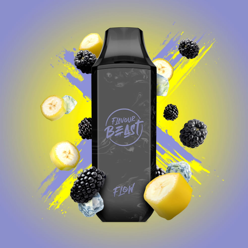 Flavour Beast Flow Blazin Banana Blackberry Iced 5000 Puffs 20mg