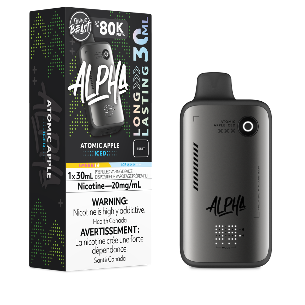 Flavour Beast Alpha Disposable Vape - Atomic Apple Iced - 80K Puffs - 20mg - 30mL