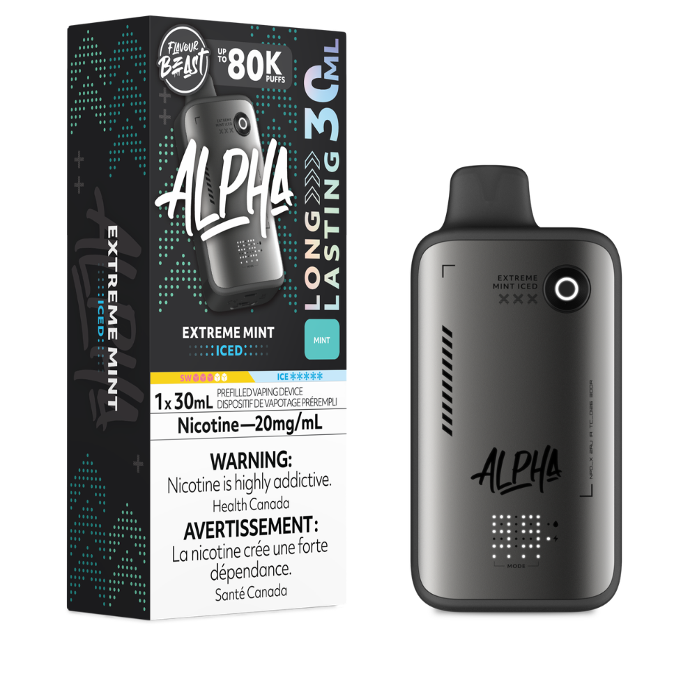 Flavour Beast Alpha Disposable Vape - Extreme Mint Iced - 80K Puffs - 20 mg - 30mL