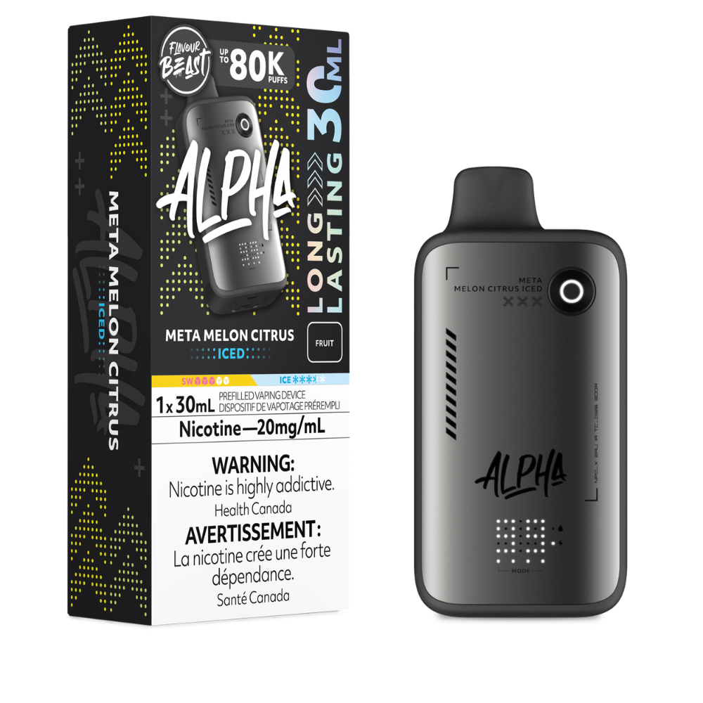 Flavour Beast Alpha Disposable Vape - Meta Melon Citrus Iced - 80K Puffs - 20mg - 30mL
