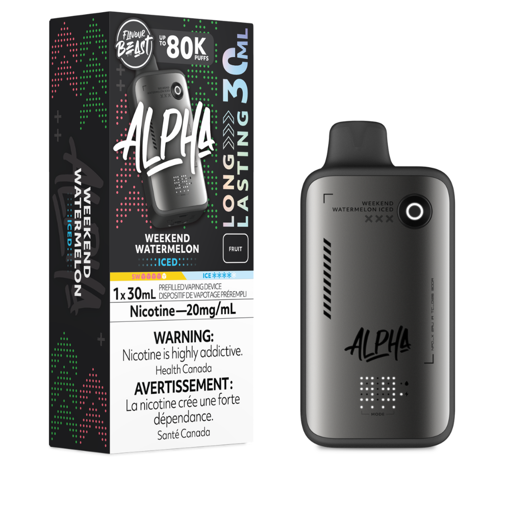Flavour Beast Alpha Disposable Vape - Weekend Watermelon Iced - 80K Puffs - 20mg - 30mL
