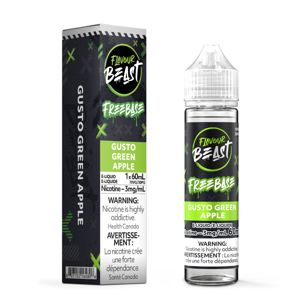 Flavour Beast Freebase Vape Juice - Gusto Green Apple (60ml)