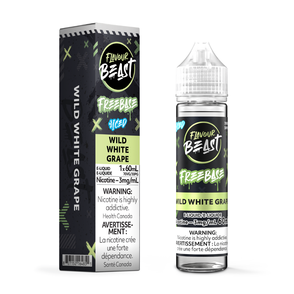 Flavour Beast ICE Freebase Vape Juice - Wild White Grape (60ml)