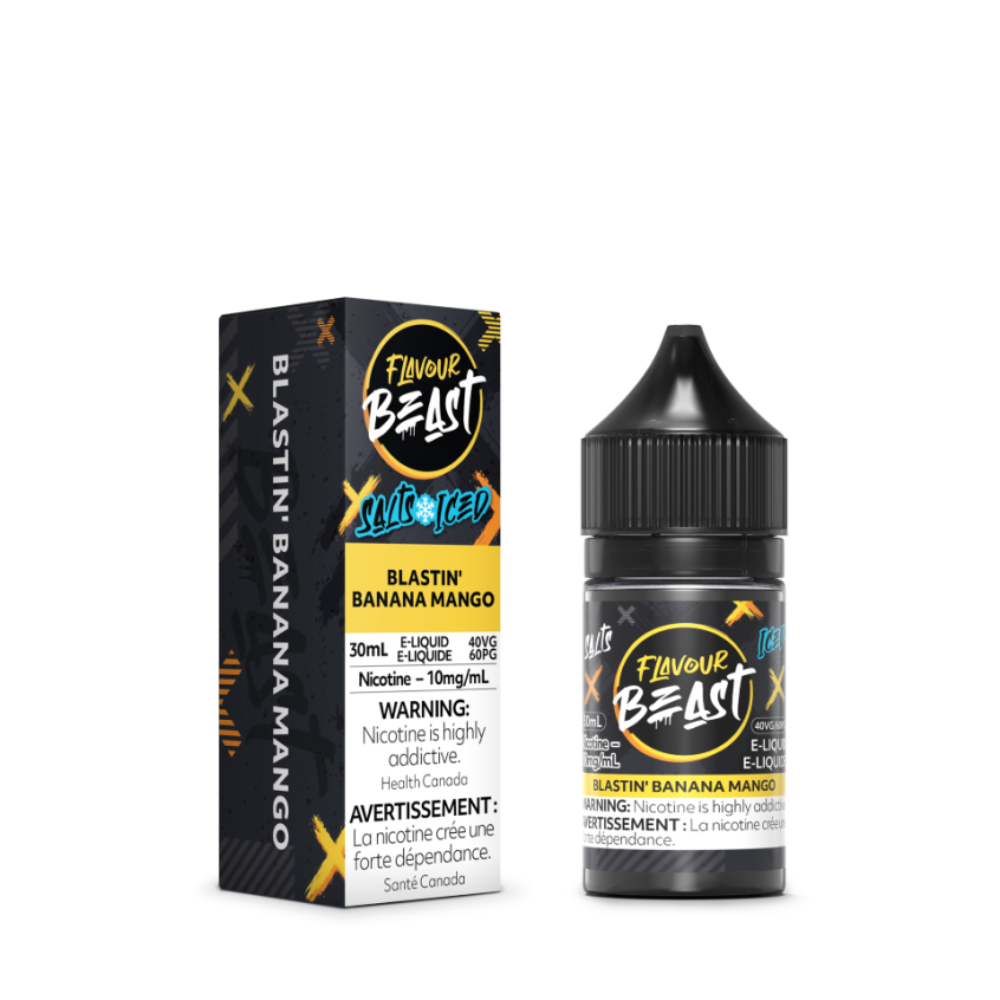 Flavour Beast ICE Salt Nic Vape Juice - Blastin' Banana Mango (30ml)