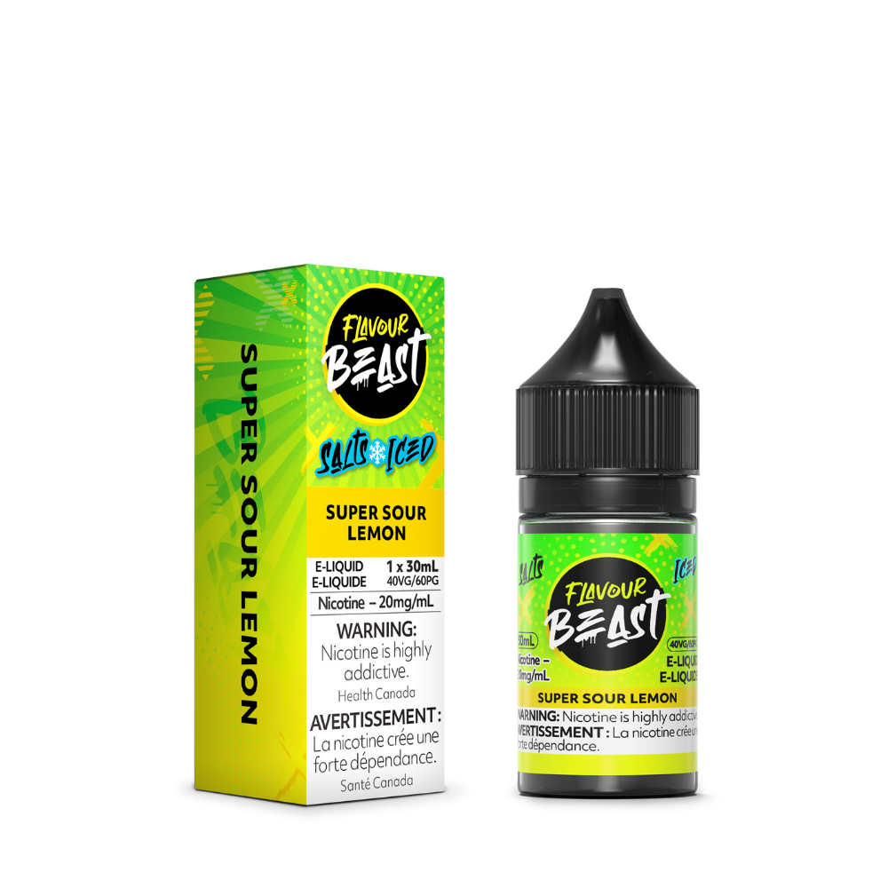 Flavour Beast ICE Salt Nic Vape Juice - Super Sour Lemon (30ml)