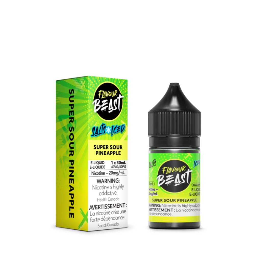 Flavour Beast ICE Salt Nic Vape Juice - Super Sour Pineapple (30ml)