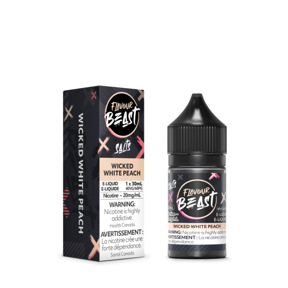 Flavour Beast Salt Nic Vape Juice - Wicked White Peach (30ml)