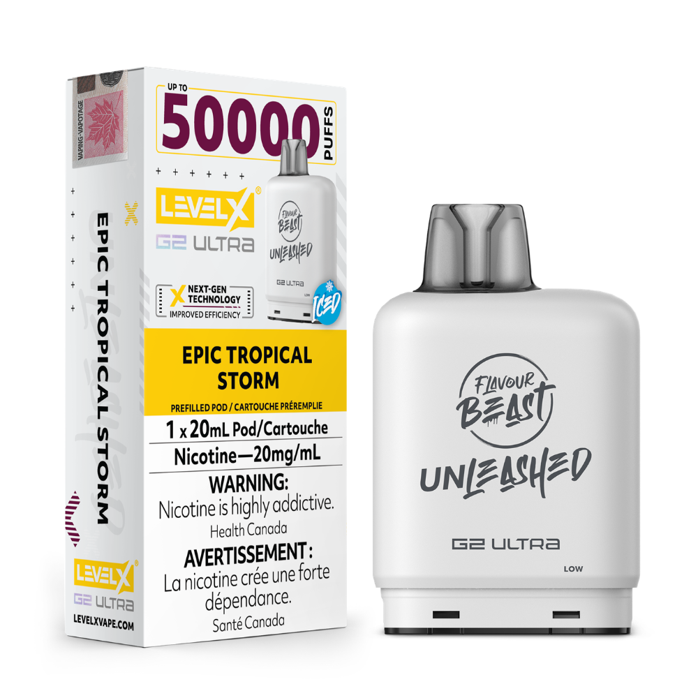 Flavour Beast 50K Level X G2 Ultra Unleashed Series Vape Pods - 20mL - 20mg