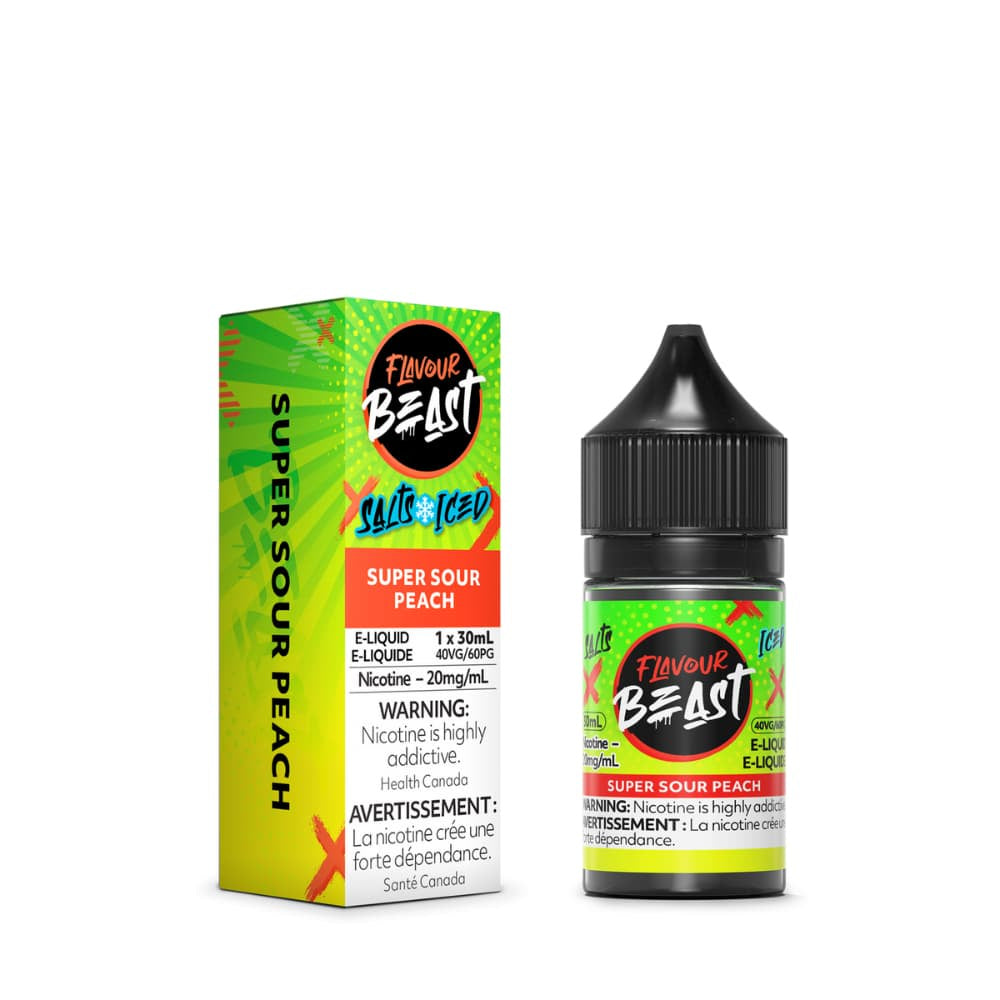 Flavour Beast ICE Salt Nic Vape Juice - Super Sour Peach (30ml)