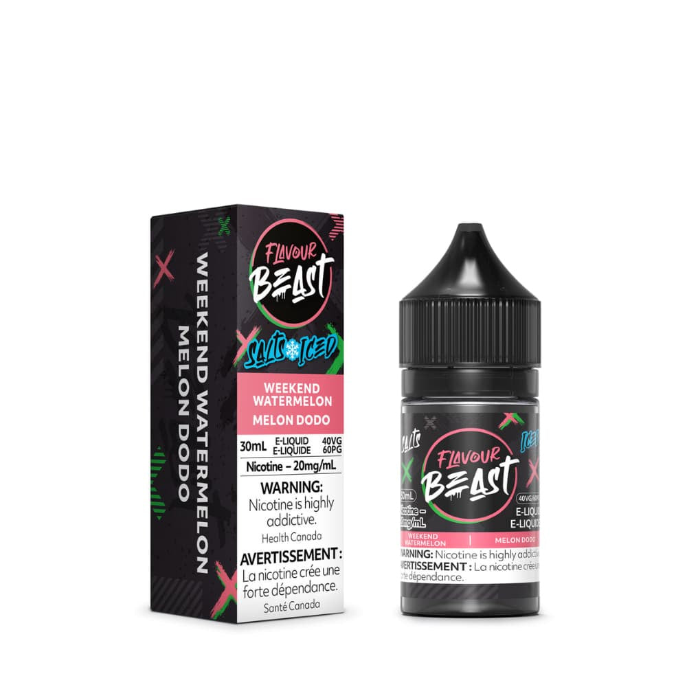 Flavour Beast ICE Salt Nic Vape Juice - Weekend Watermelon (30ml)