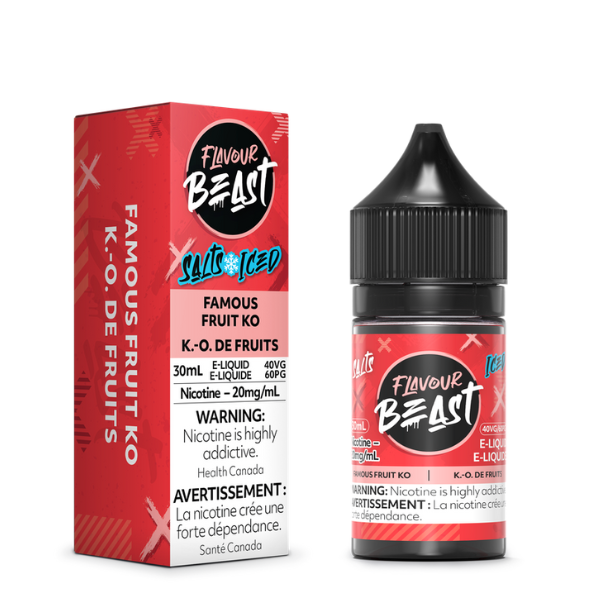 Flavour Beast ICE Salt Nic Vape Juice - Famous Fruit KO (30ml)
