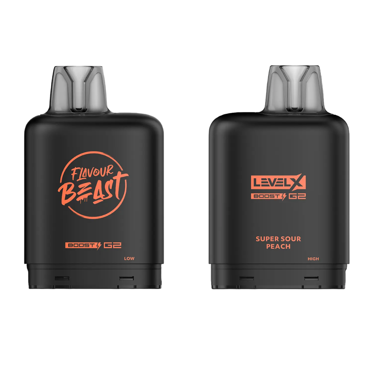 Level X Flavour Beast Boost G2 Iced Pod Super Sour Peach 25000 Puffs 20 mL 20 mg