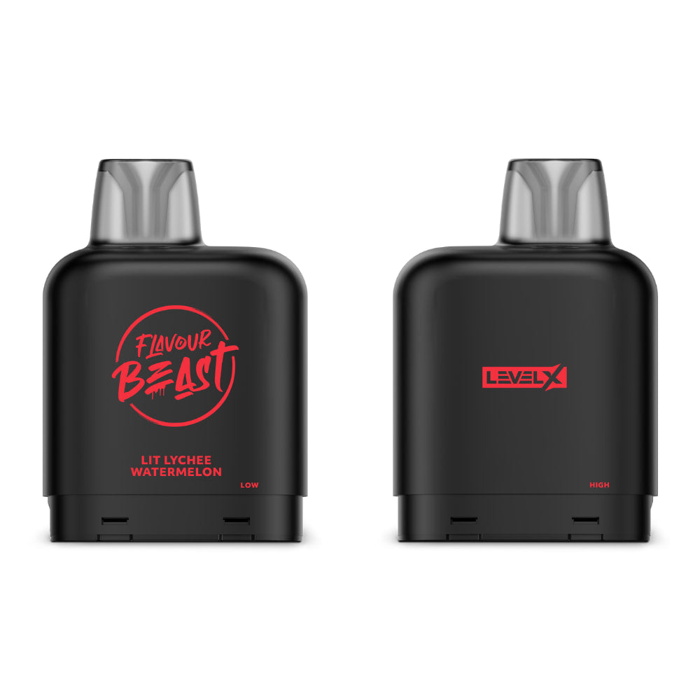 Flavour Beast Level X Pod 20mL Lit Lychee Watermelon Iced 25000 Puffs 20mg