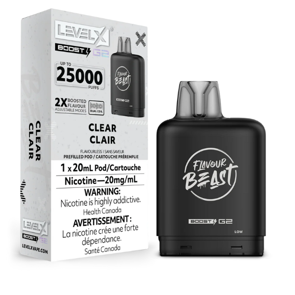 Level X Flavour Beast Boost G2 Vape Pod - Clear