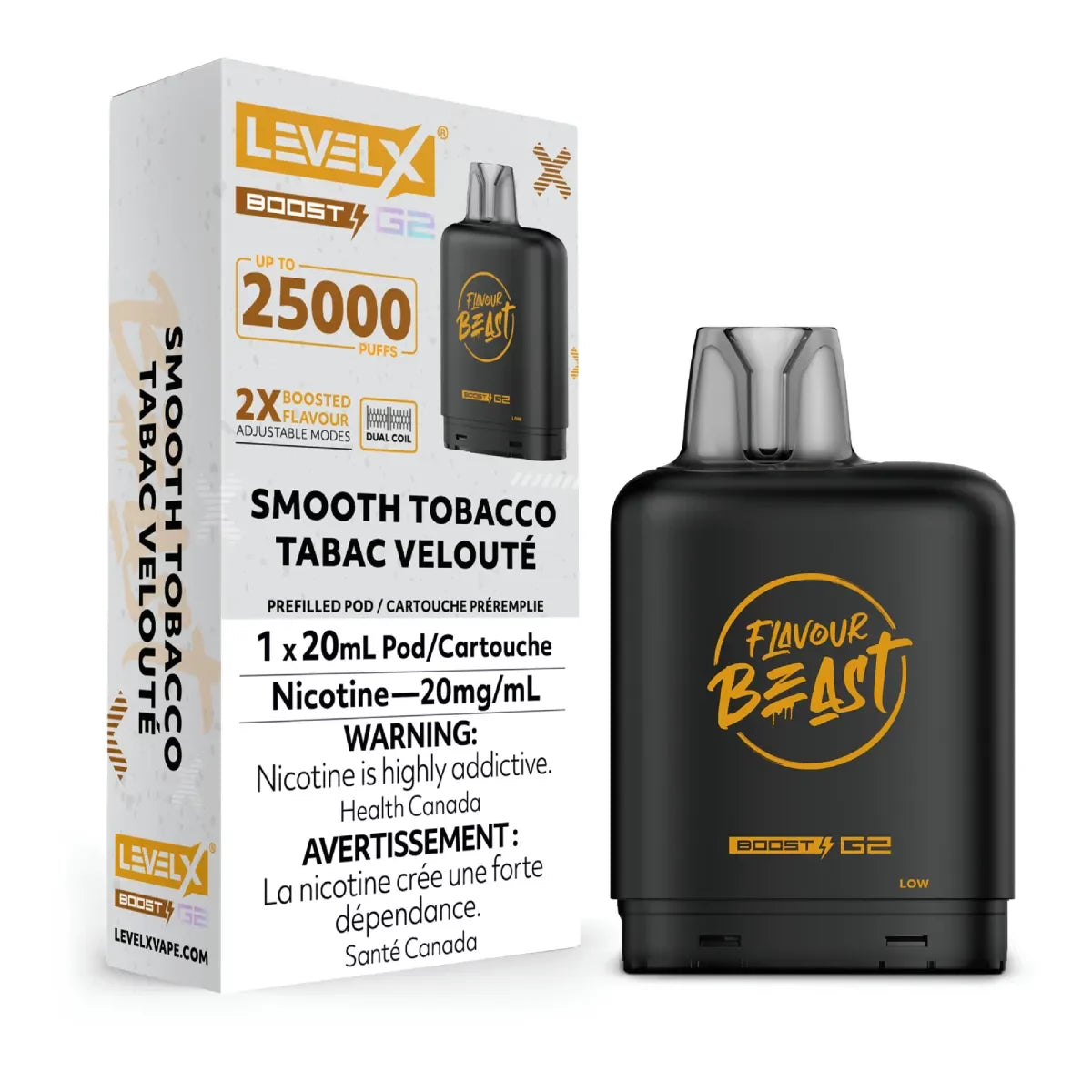 Level X Flavour Beast Boost G2 Vape Pod - Smooth Tobacco